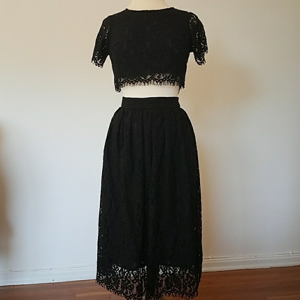 Lace Crop top Dress